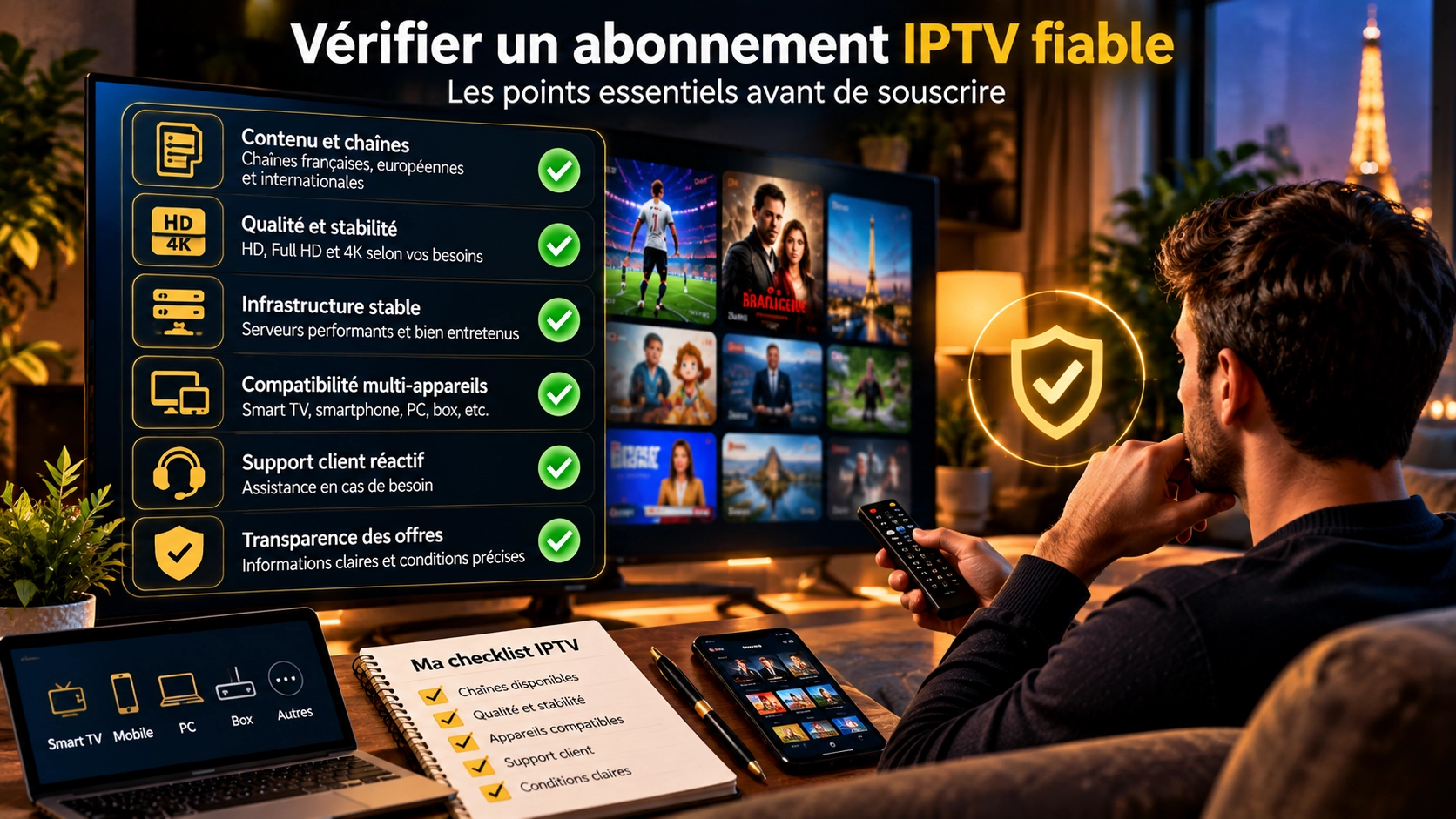 Vérifications avant de choisir un abonnement IPTV fiable
